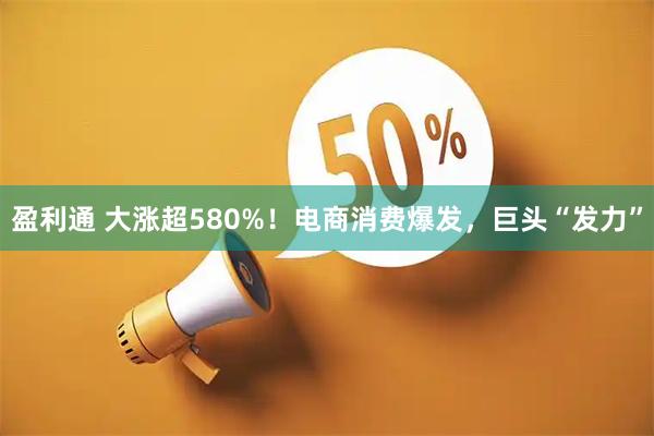 盈利通 大涨超580%！电商消费爆发，巨头“发力”
