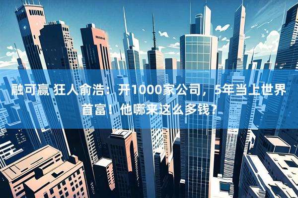 融可赢 狂人俞浩：开1000家公司，5年当上世界首富！他哪来这么多钱？